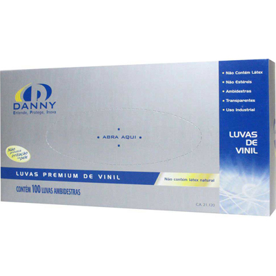 LUVA VINIL SEM AMIDO TAM G 100UN (UN)