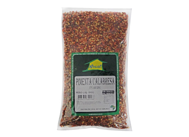 PIMENTA BRASIL SECO CALABRESA FLOCOS PCTE 500G (UN)