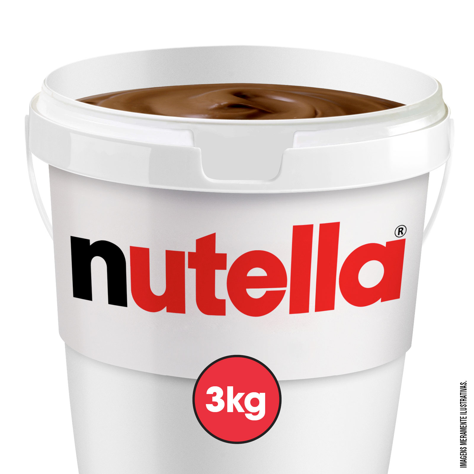 NUTELLA CREME DE AVELA COM CACAU BALDE 3KG x 1UNID (UN)
