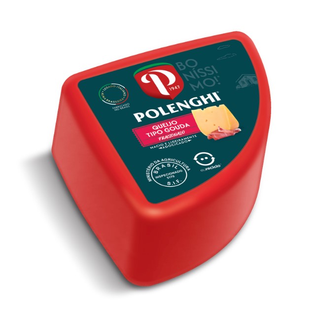 QUEIJO TIPO GOUDA POLENGHI FRACIONADO 1/4 1UN (KG)