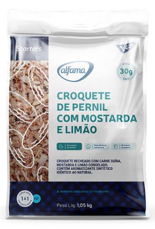CROQUETE DE PERNIL COM MOSTARDA E LIMAO ALFAMA 1.05KG (UN)