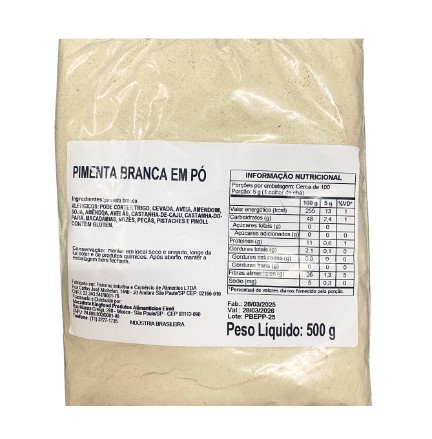 PIMENTA BRANCA EM PO PURA 500G (UN)