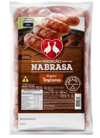 LINGUICA TOSCANA CONGELADA PERDIGAO NABRASA PCT 5KG (KG)