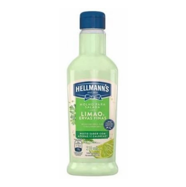MOLHO DE SALADA HELLMANNS LIMAO ERVAS FINAS 210ML (UN)