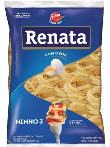 MACARRAO RENATA C/ OVOS NINHO 3 20X500G (FD)