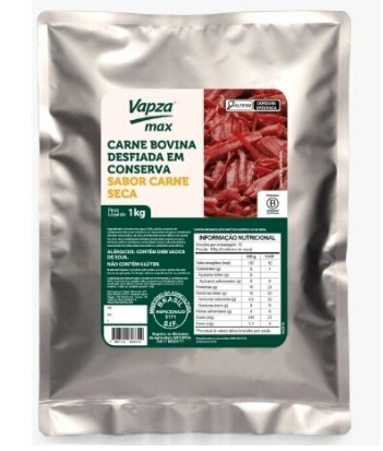 CARNE BOVINA DESFIADA EM CONSERVA SABOR CARNE SECA 1KG (UN)