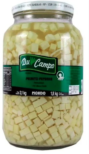 PALMITO PUPUNHA PICADO DU CAMPO VIDRO 1.8KG (UN)