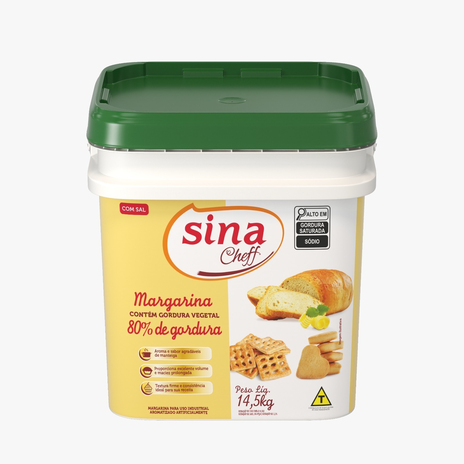 MARGARINA SINA CHEFF 80L COM SAL 14.5KG  (BD)