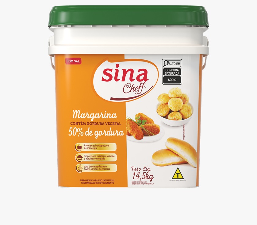 MARGARINA SINA CHEFF 50 COM SAL BD 14.5KG (BD)