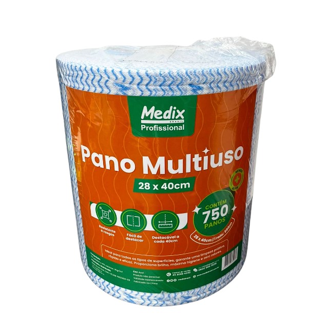 PANO ROLO MULTIUSO 28CMX40CMX300M AZUL MEDIX (UN)