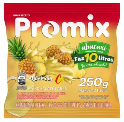 REFRESCO EM PO PROMIX 10X250G 10L ABACAXI (UN)
