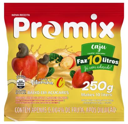 REFRESCO EM PO PROMX 10X250G 10L CAJU (UN)