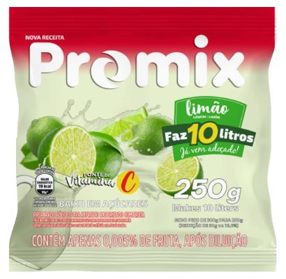 REFRESCO EM PO PROMIX 10X250G 10L LIMAO (UN)
