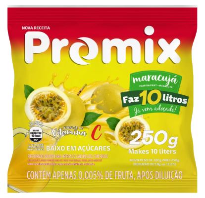 REFRESCO EM PO PROMIX 10X250G 10L MARACUJA (UN)