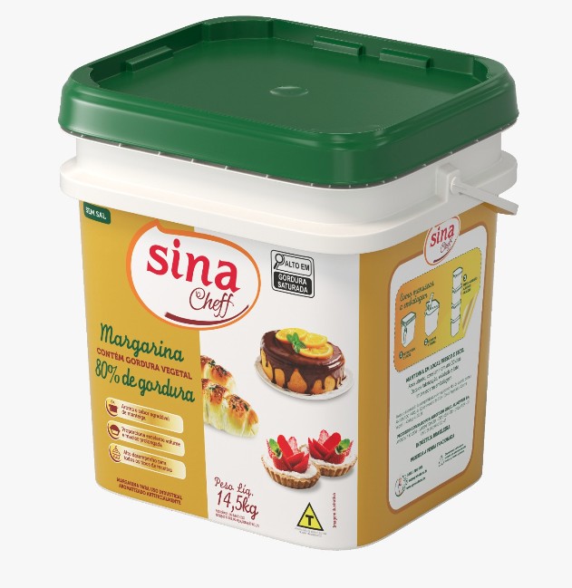 MARGARINA SINA CHEFF 80 GORDURA SEM SAL 14.5KG (BD)