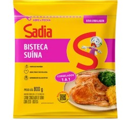 BISTECA SUINA 10X800G SADIA CONGELADA  (CX)
