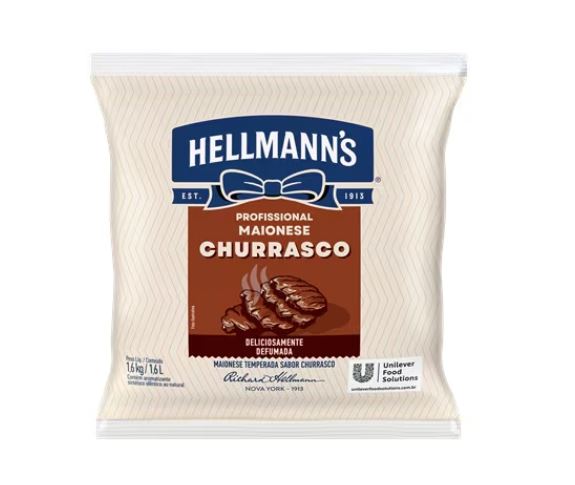 MAIONESE PROFISSIONAL HELLMANNS CHURRASCO 6X1.6KG (UN)